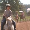 Riding in the outdoor arena